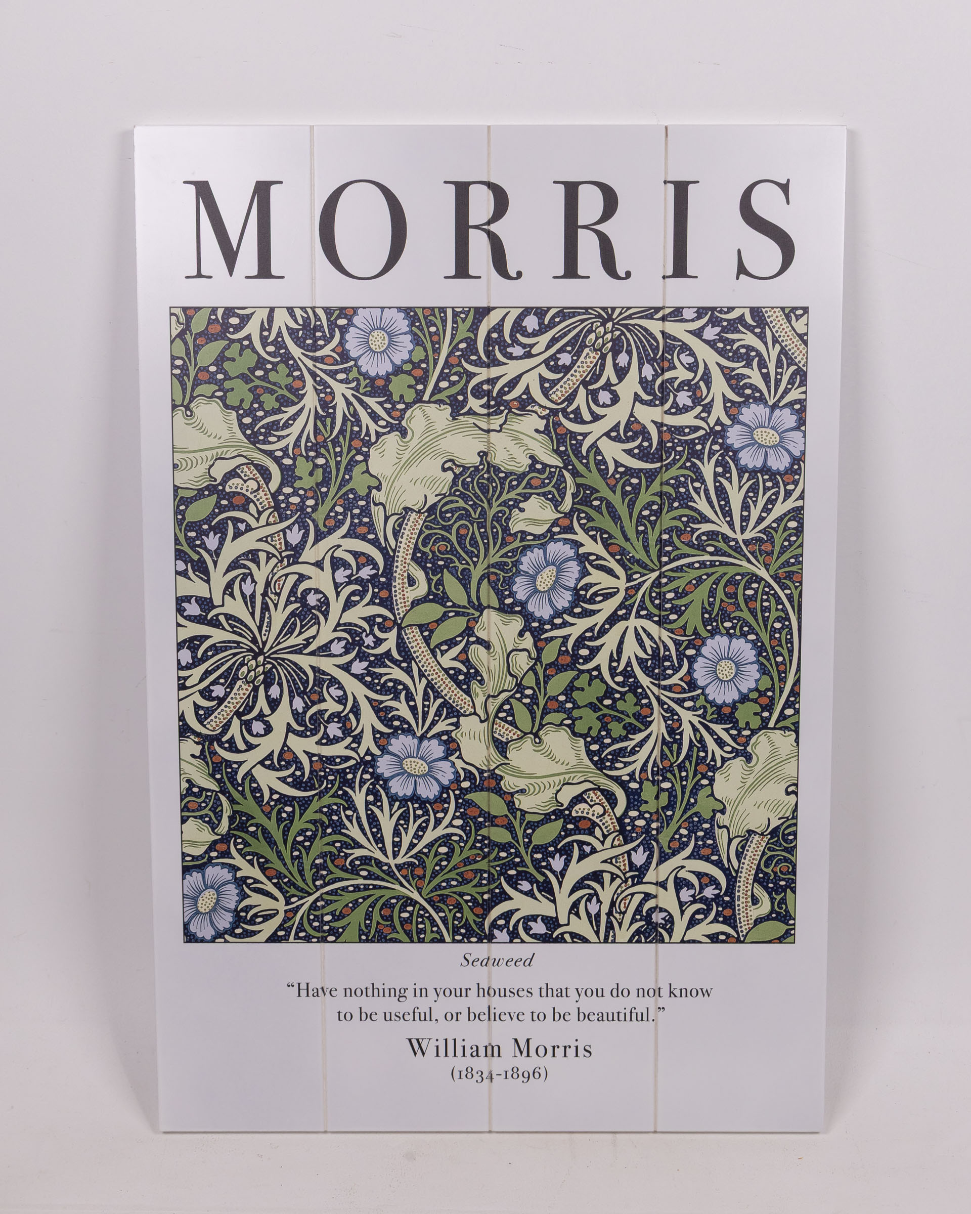 William Morris Wood Print – Seaweed