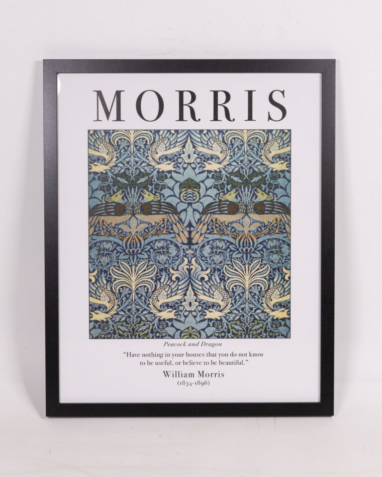 William Morris 50x40 Framed Print - Peacock & Dragon