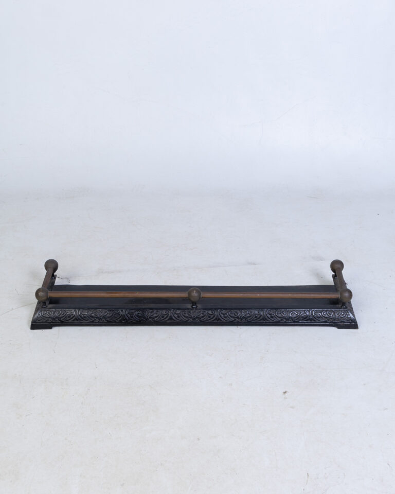 Antique Small Cast Iron Fireplace Fender