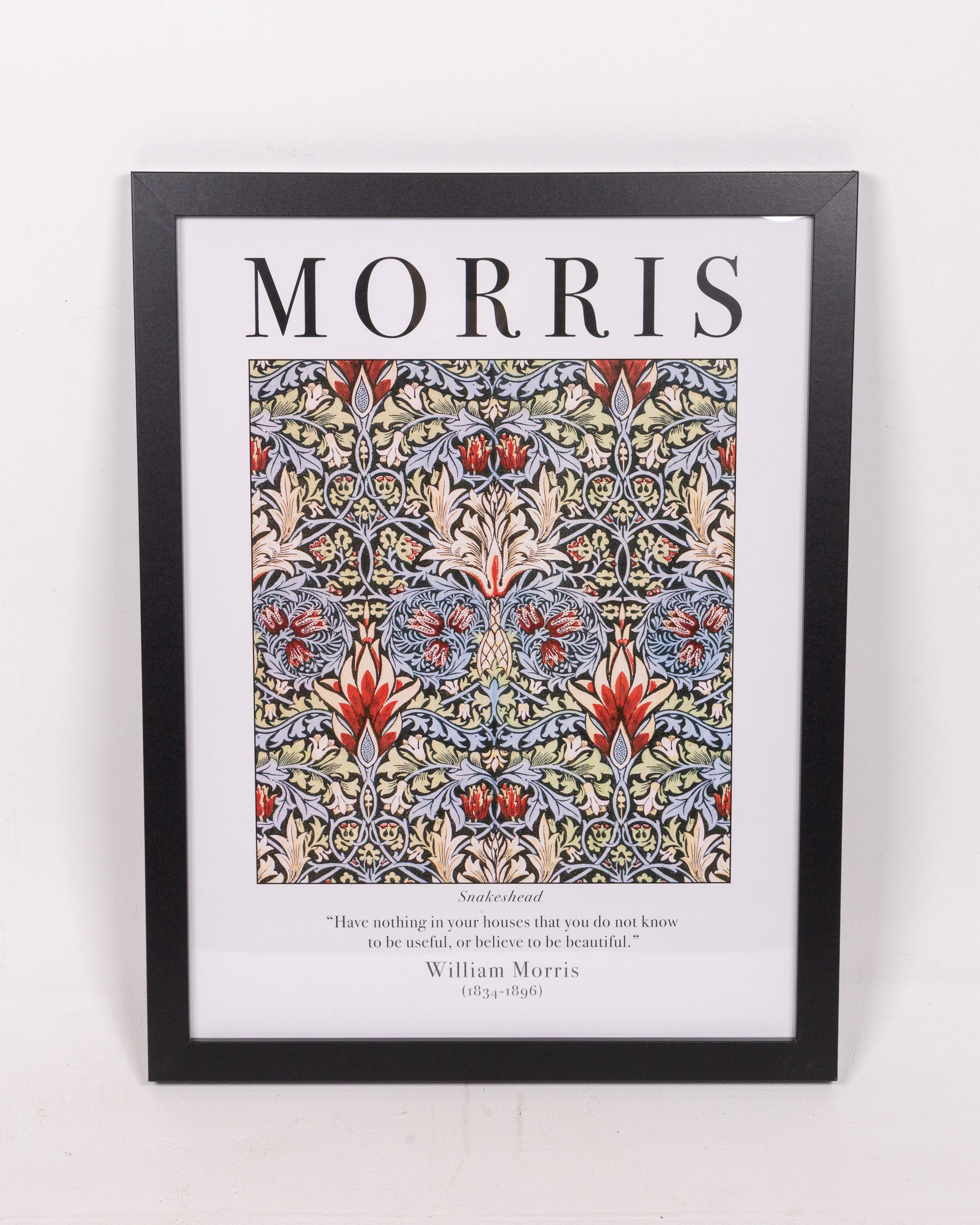 William Morris 40×30 Framed Print – Snakeshead