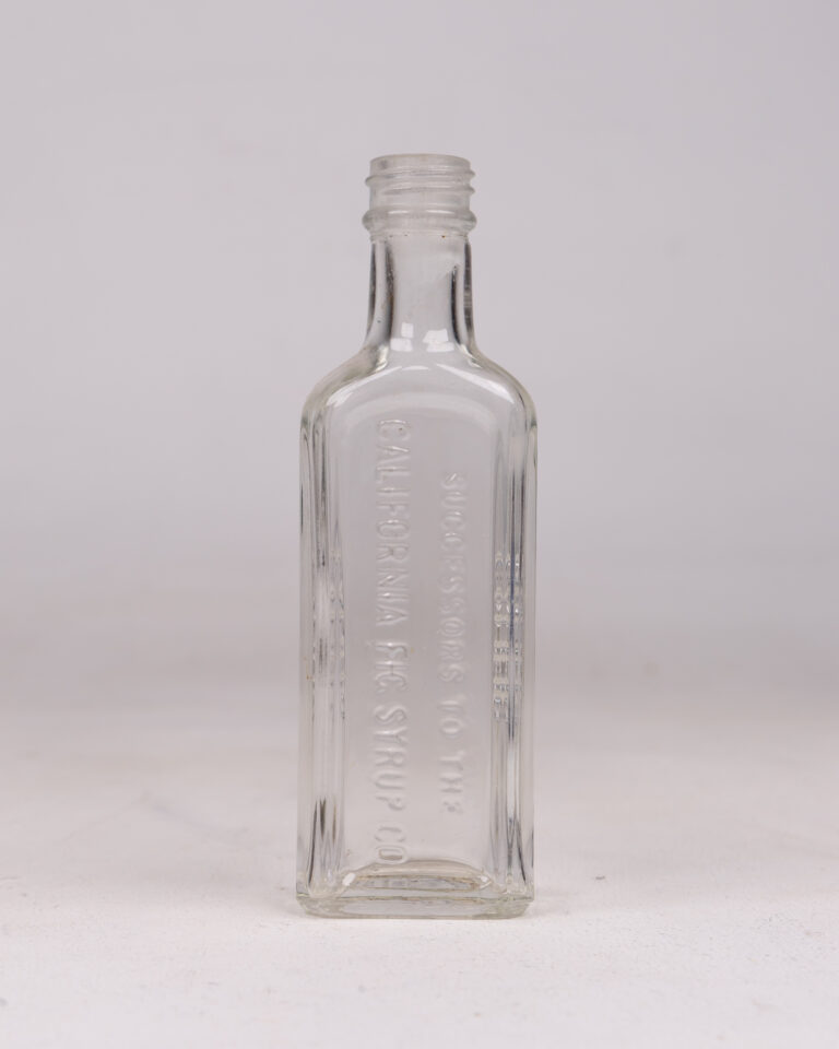 Vintage 'California Fig Syrup Co' Embossed Clear Glass Bottle
