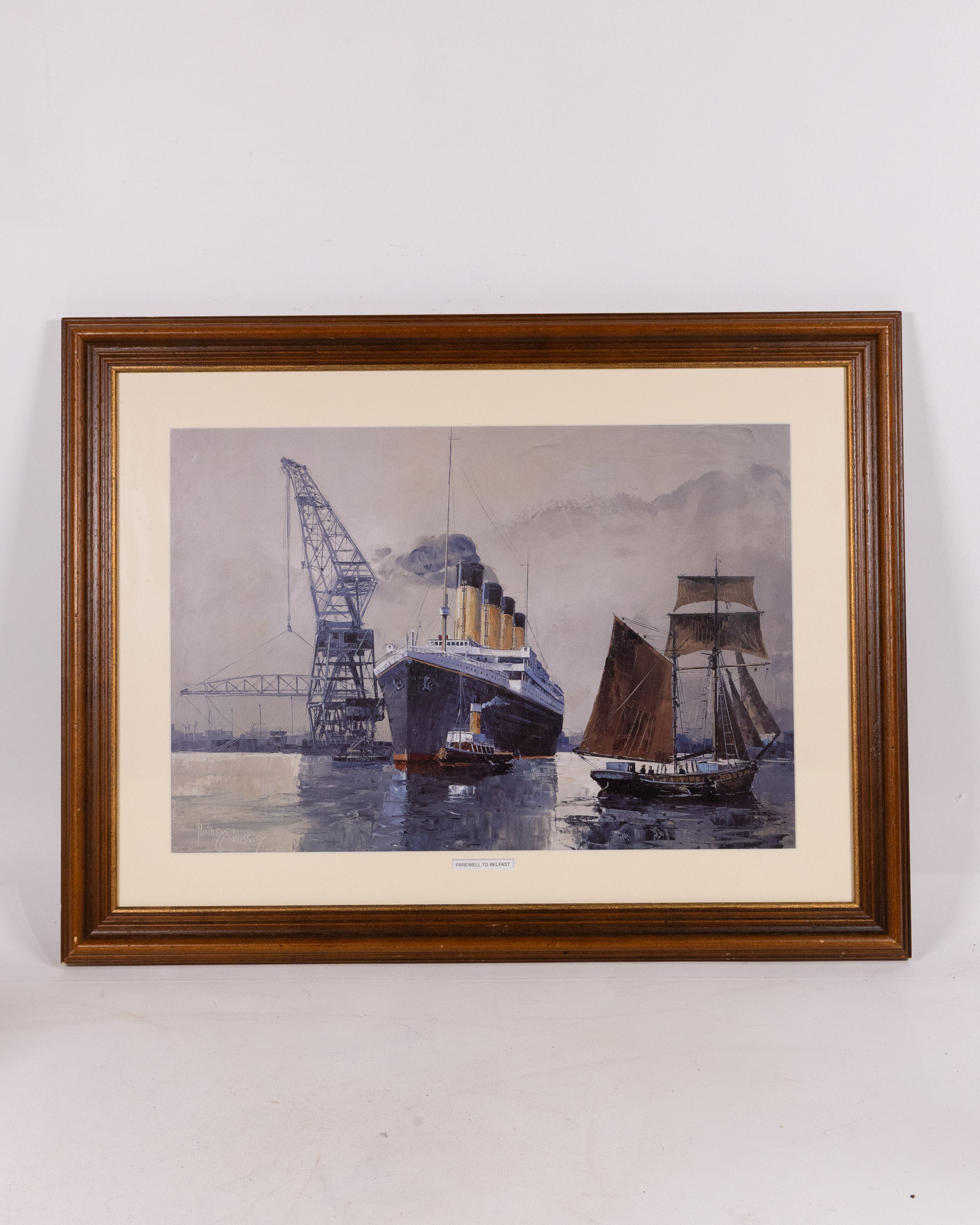 Framed ‘Farewell to Belfast’ Titanic Print