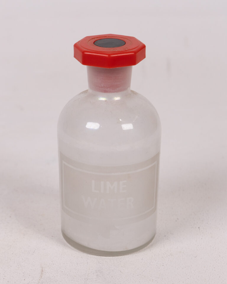 'Lime Water' Lab Bottle with Red Stopper