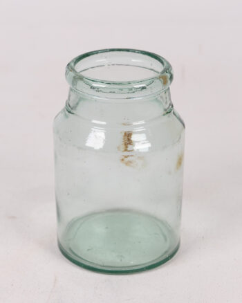 Vintage Green Tinted Glass Jar