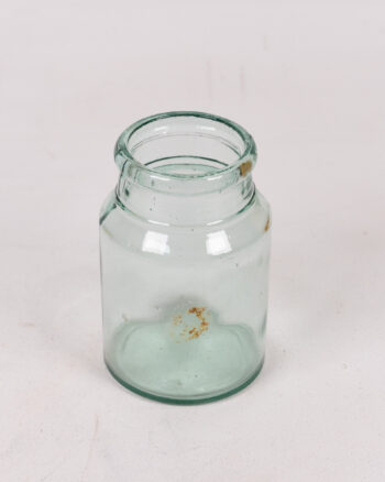 Vintage Green Tinted Glass Jar