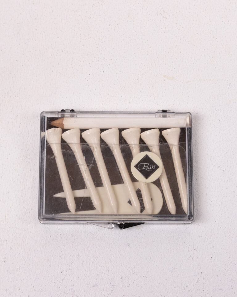 Vintage 'Flan' Golf Tee Set in Plastic Box