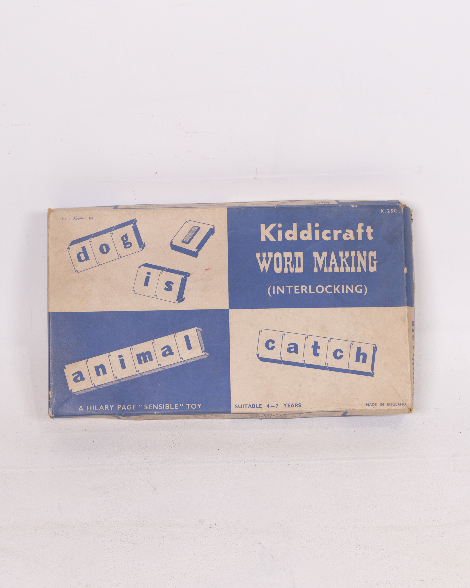 1950s/60s Kiddicraft Word Making Toy, Plastic Interlocking Blocks