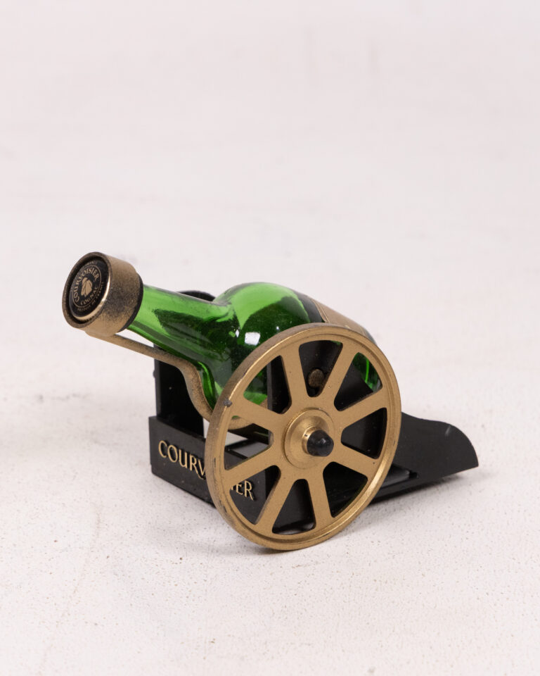 Courvoisier Cognac Miniature Bottle in Plastic Cannon