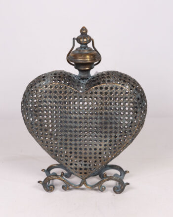 Heart Shaped Metal Candle Holder