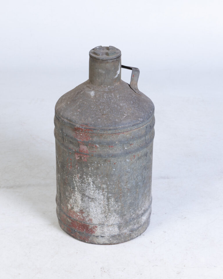 Vintage Galvanised Metal Oil Canister