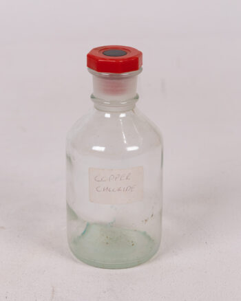 ‘Copper Chloride’ Lab Bottle with Red Stopper