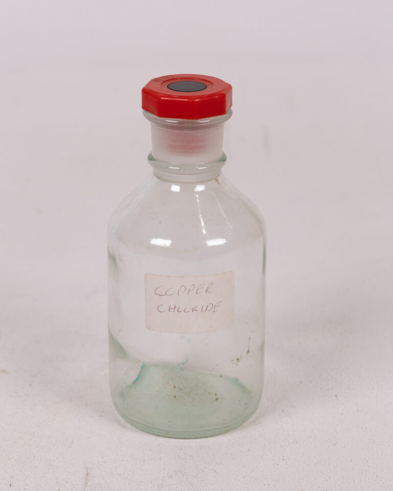'Copper Chloride' Lab Bottle with Red Stopper