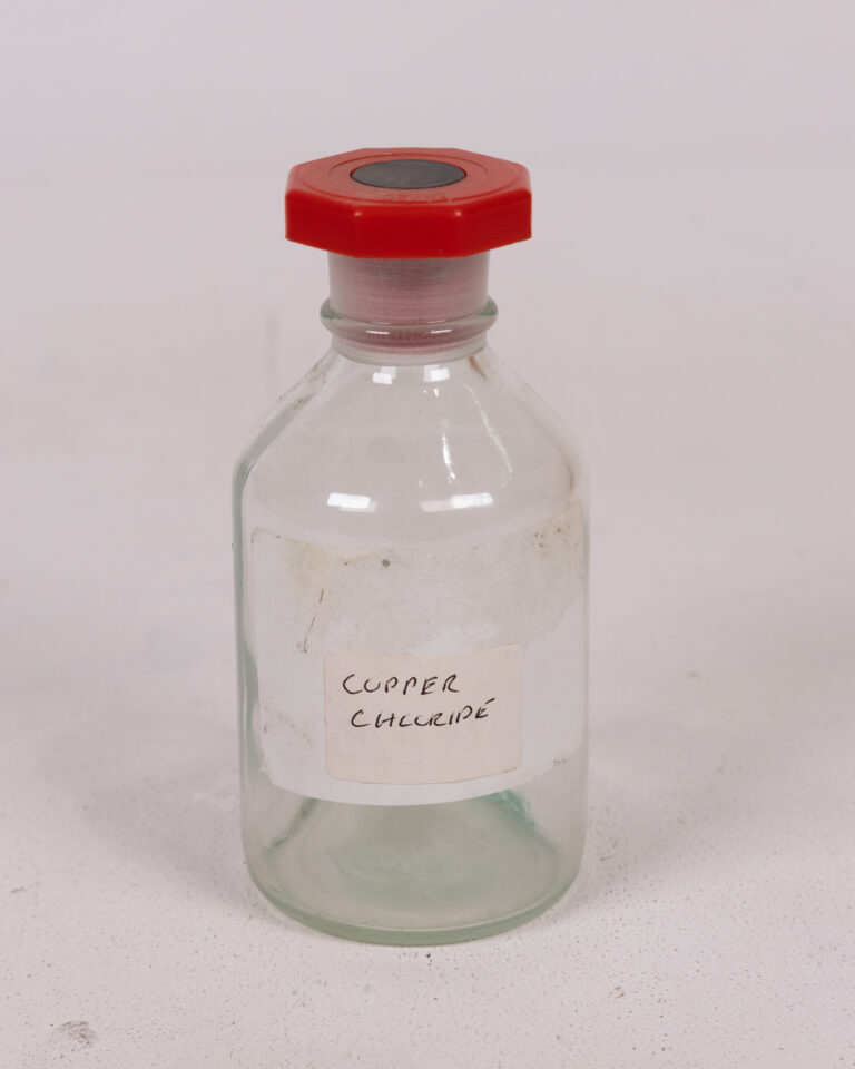 'Copper Chloride' Lab Bottle with Red Stopper