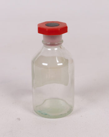 ‘Copper Chloride’ Lab Bottle with Red Stopper