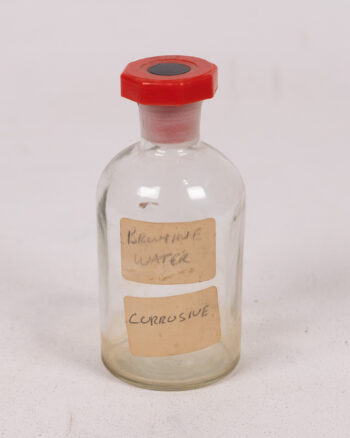 ‘Bromine Water’ Lab Bottle with Red Stopper