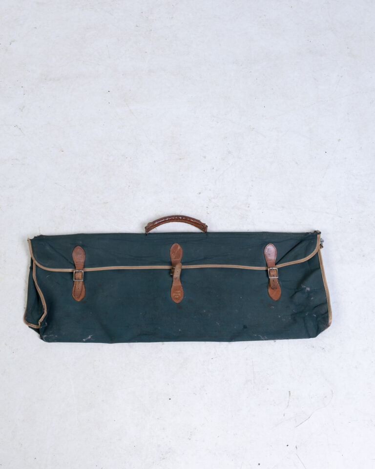 Vintage Slazenger Green Canvas & Leather Racquet/Sports Bag