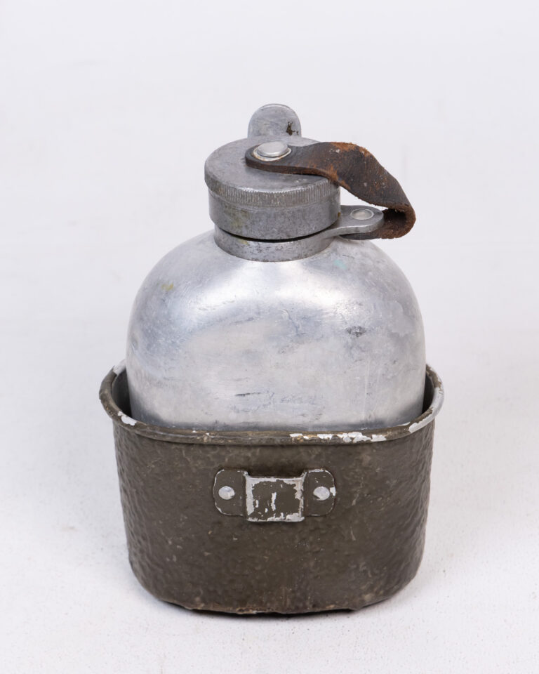 Vintage WWII Military Canteen Kit with Metal Case