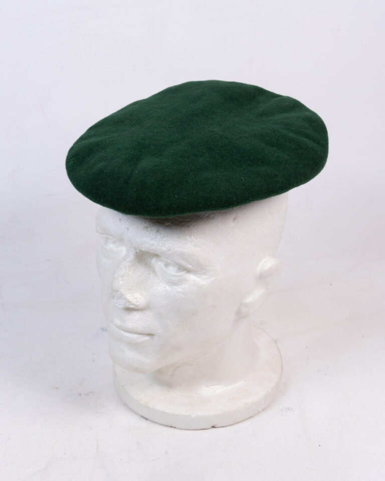 Vintage Military Style Green Wool Beret