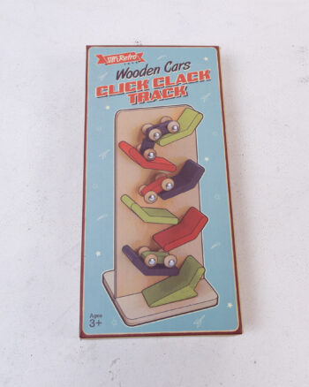 Super Retro Wooden Cars Click Clack Track Toy