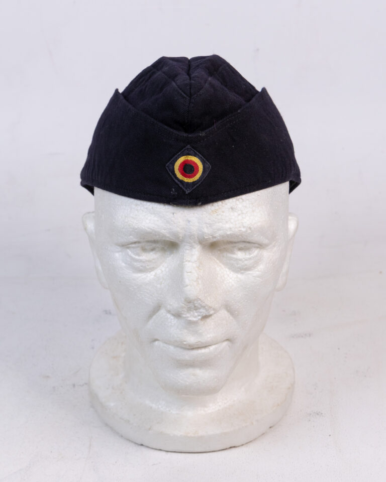 Vintage German Air Force Garrison Cap in Blue Fabric