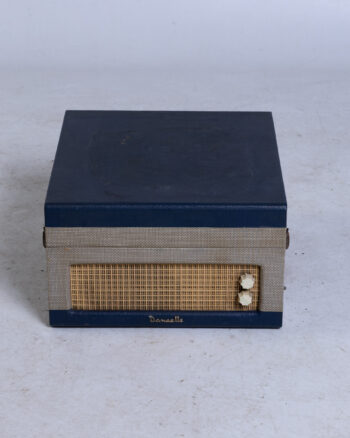 Vintage Dansette Major Record Player Grey & Blue Carry Case