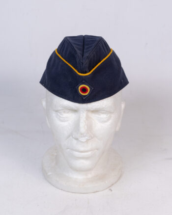 Vintage German Air Force Garrison Cap with Yellow Trim