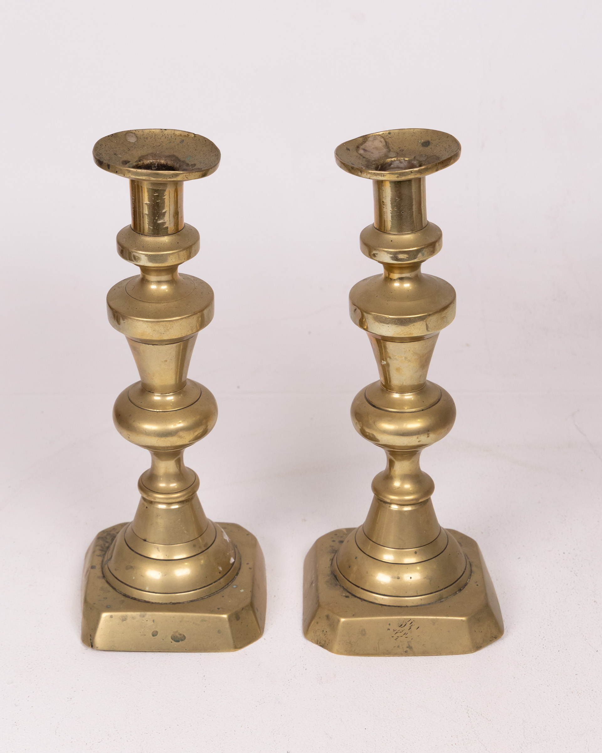 Vintage Pair of Classic Brass Candlesticks