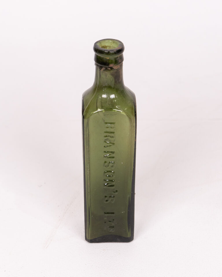 Vintage Branson's Coffee Extract Green Glass Bottle