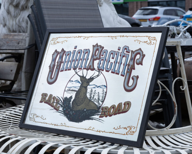 Vintage Union Pacific Railroad Americana Mirror