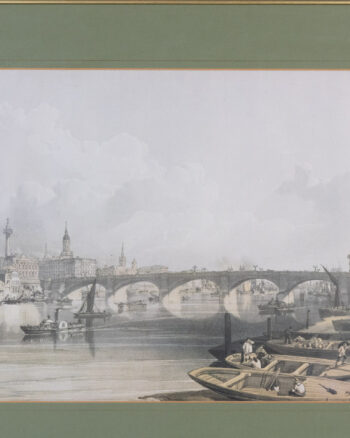 c. 1858 Framed London Bridge Print