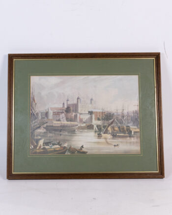 c. 1872 Framed Print of the View from Tower Bridge London