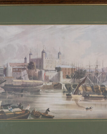 c. 1872 Framed Print of the View from Tower Bridge London