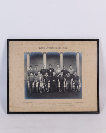Vintage Queen’s University 1934-35 Hockey Team Framed Photo