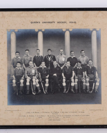 Vintage Queen’s University 1934-35 Hockey Team Framed Photo