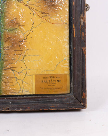Vintage Framed Philips’ Relief Model Map of Palestine