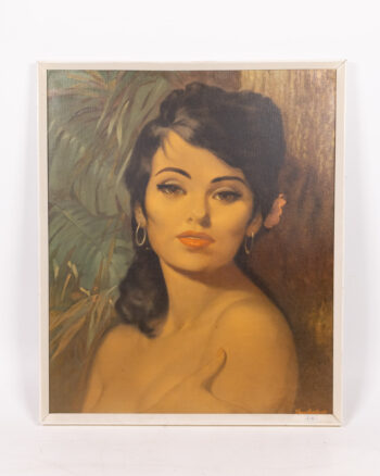 Mid Century ‘Nina’ Framed Portrait Print