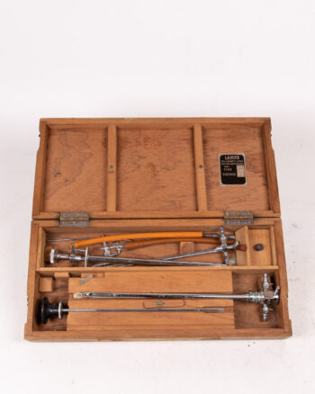 Vintage Medical Endoscope Instrument Set in Fitted Wooden Box