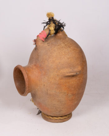Alternative view of Handcrafted Terracotta Vessel with Rope Detail