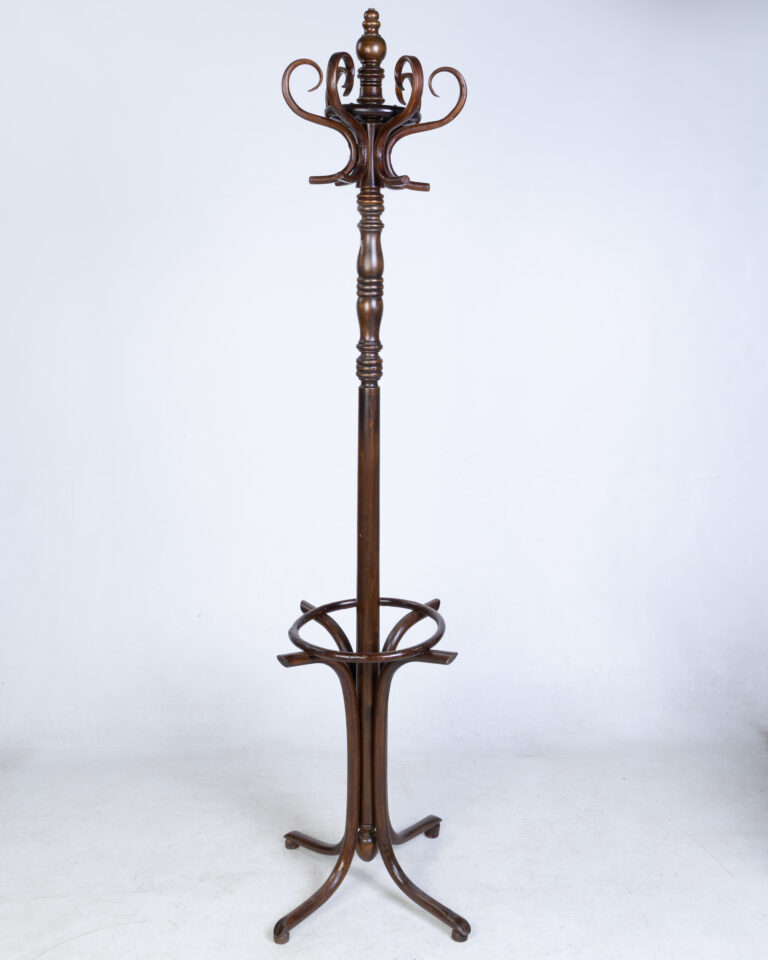 Dark Bentwood Coat and Hat Stand with Umbrella Ring