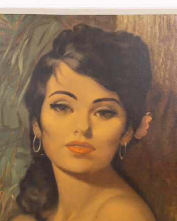 Mid Century ‘Nina’ Framed Portrait Print