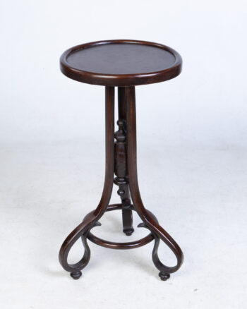 Dark Bentwood Side Table / Plant Stand