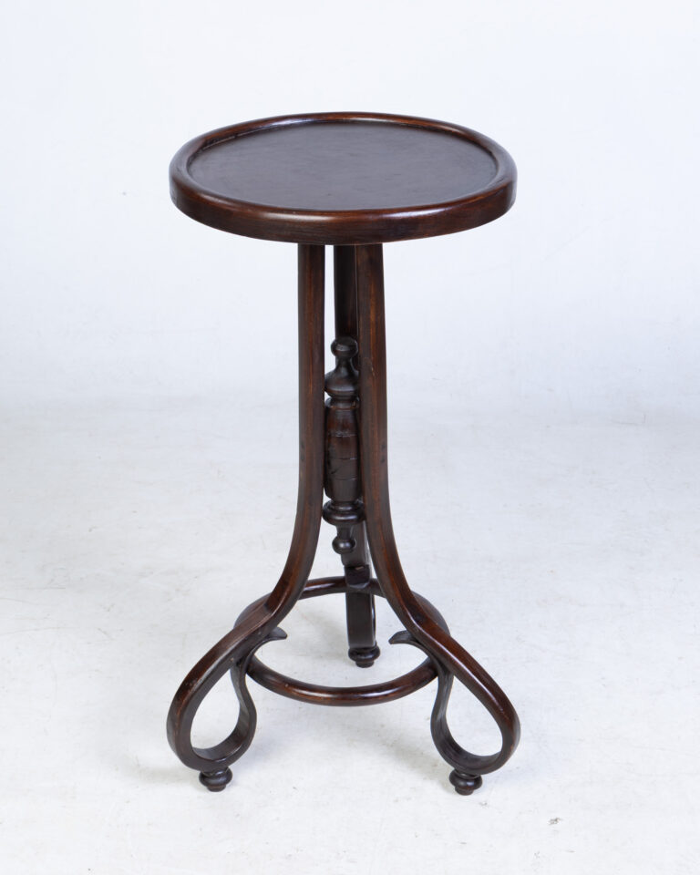 Dark Bentwood Side Table / Plant Stand