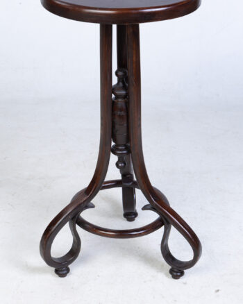 Dark Bentwood Side Table / Plant Stand