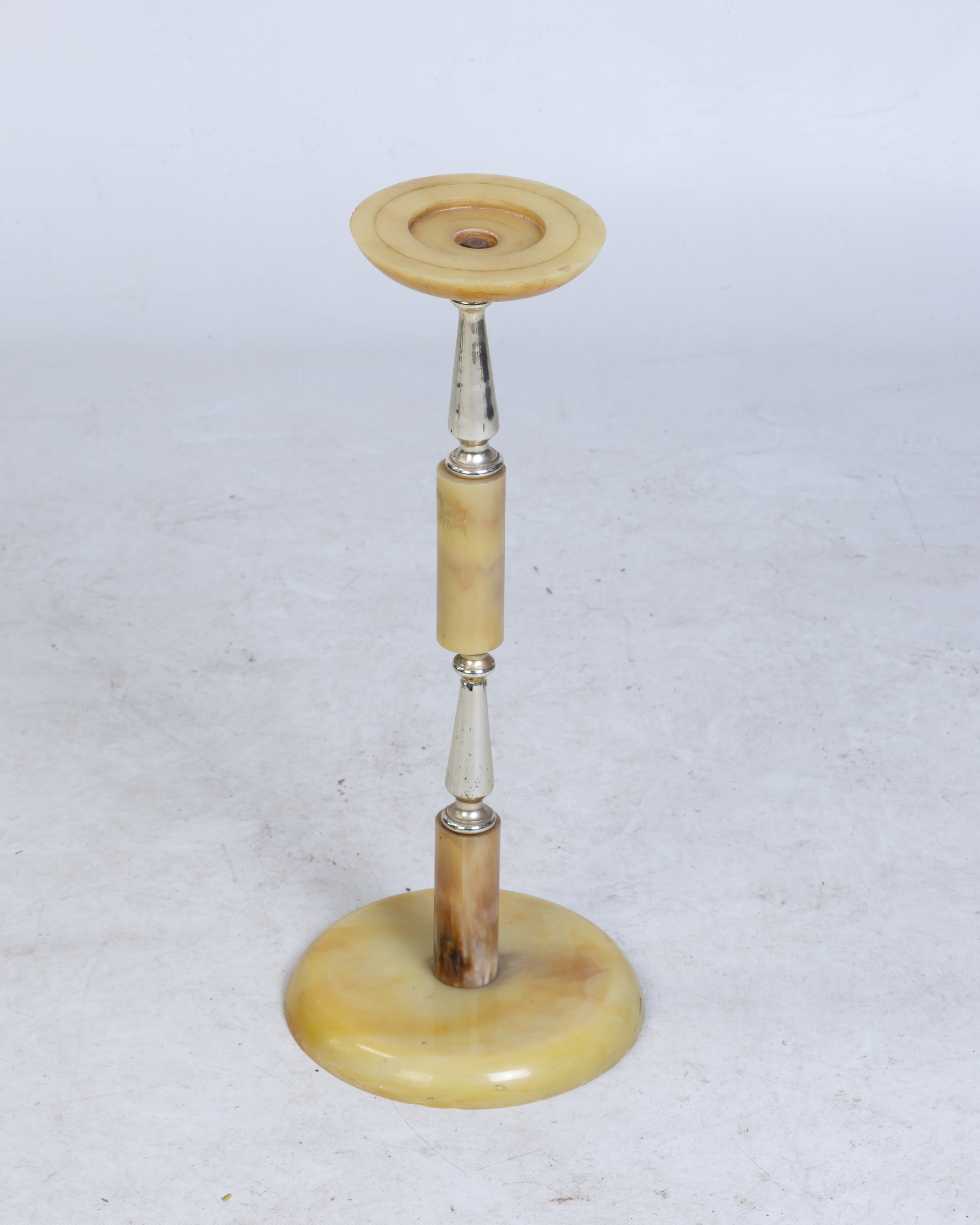 Art Deco Onyx & Chrome Ashtray Stand