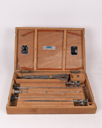Vintage Downs Surgical Endoscope Set in Original Wooden Case