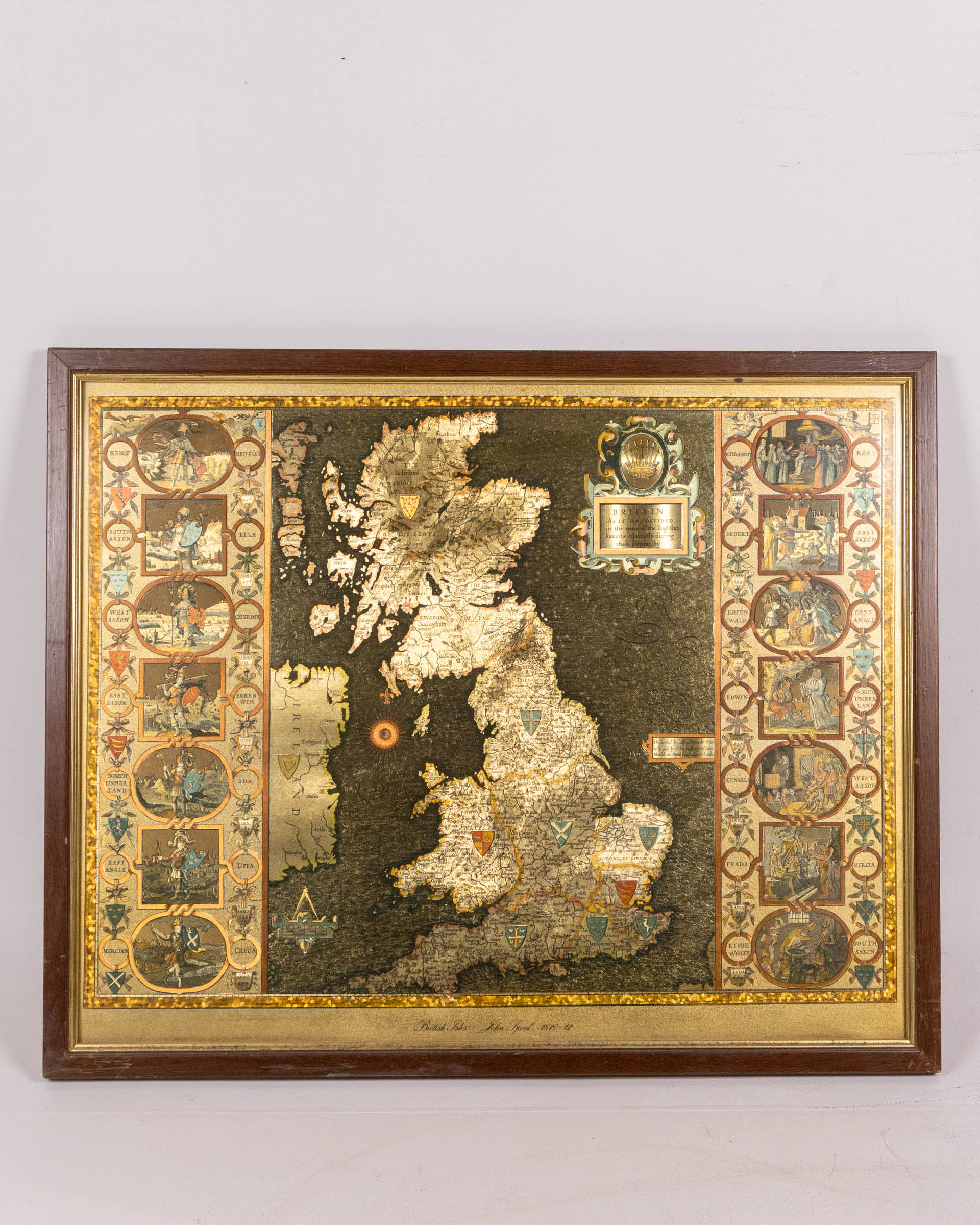 John Speed 1610-12 Reproduction British Isles Framed Map Art