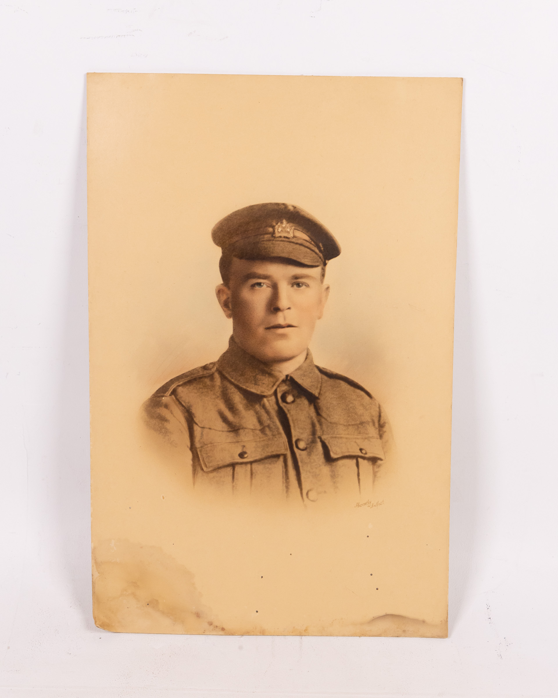 WWI Belfast Photograph Print – Man in Military Uniform
