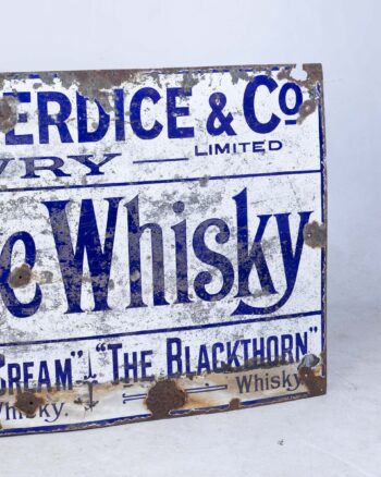 Duncan Alderice & Co The Native Whiskey Enamel Advertising Sign