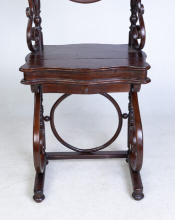 Thonet-style Bentwood Dressing Table with Round Vanity Mirror