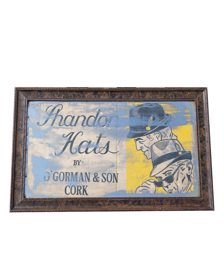Framed Shandon Hats Mirror Irish Advertisement